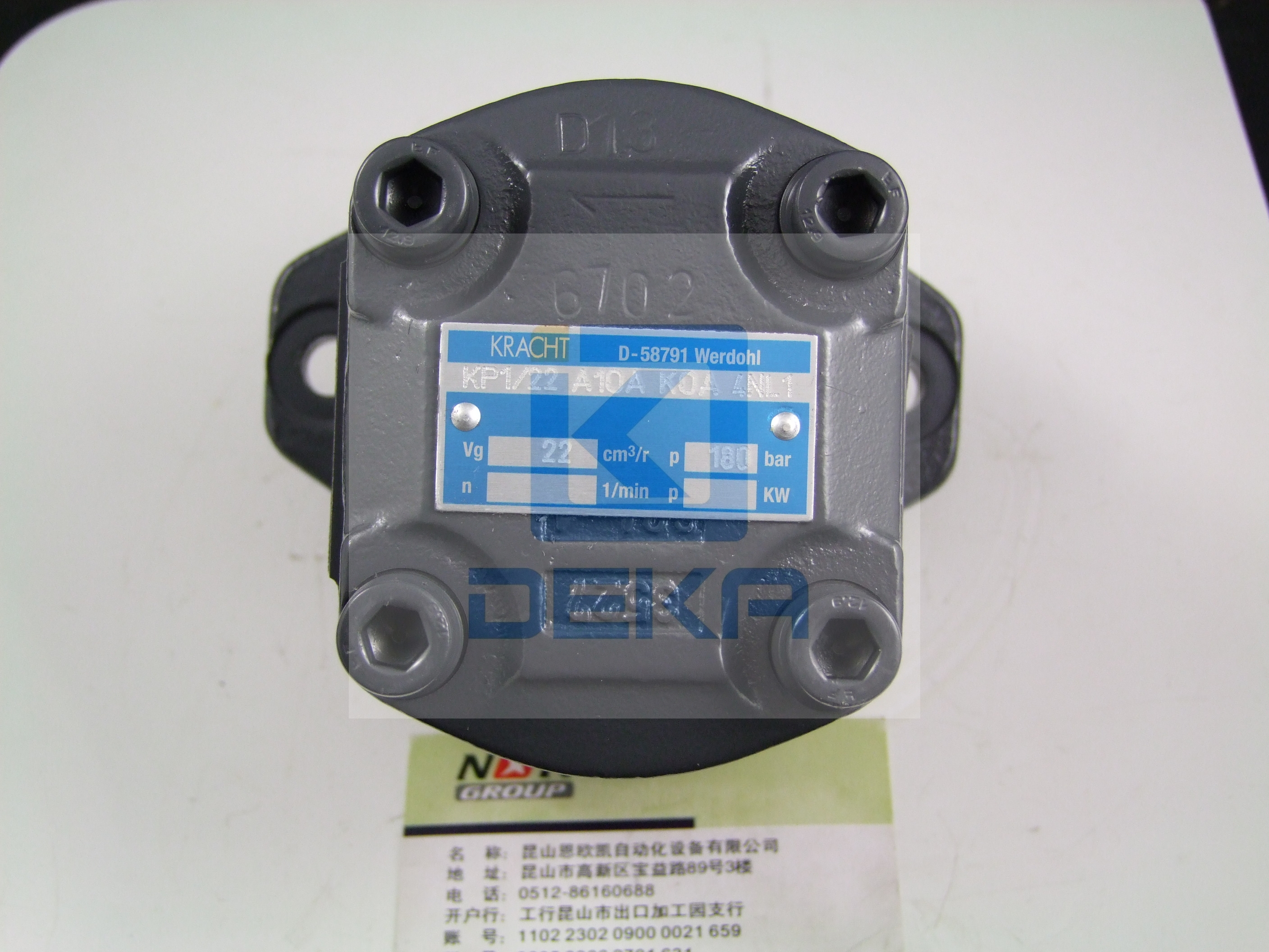 KRACHT GEAR PUMP KP1/22A10AK0A4NL1